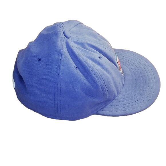 Cleveland Indians Vintage New Era 59fifty Hat Size 8 Chief Wahoo Blue USA Made - Picture 2 of 7